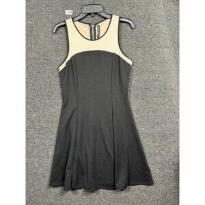 W118 By Walker Baker Cassie Dress Womens Size S Black Tan Sleeveless Back Zip